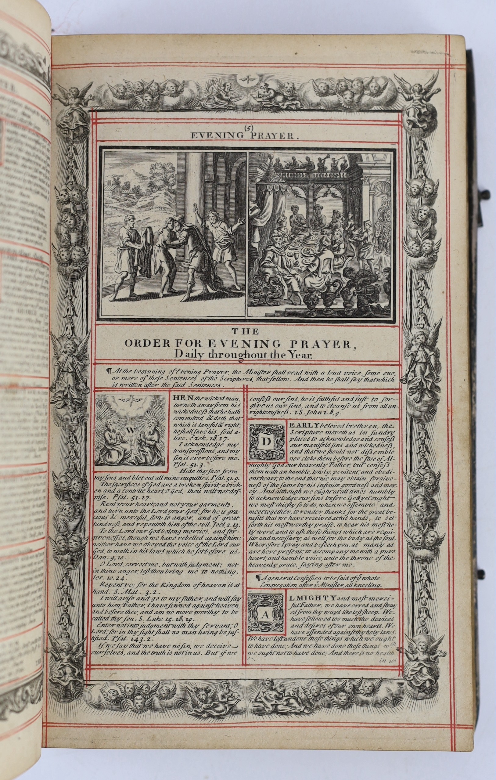 Sturt, John (1668-1730) - The Book of Common Prayer and Administration of the Sacraments, 21 pages of preliminaries including portraits of George I and a double portrait of the Prince and Princess of Wales, list of subsc